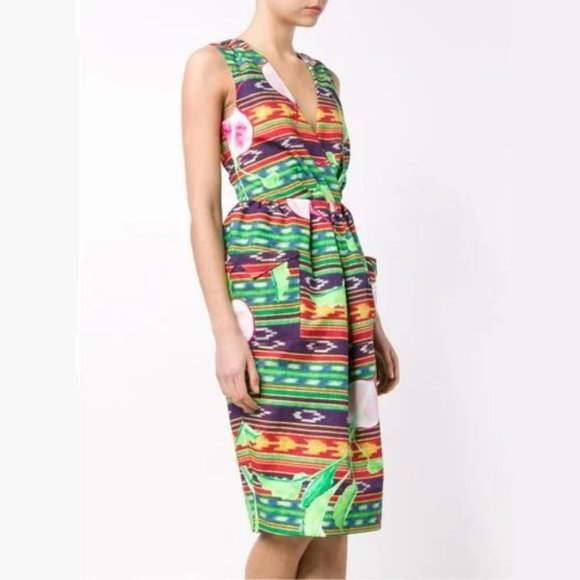 NWT Stella Jean Radish Print Fit & Flare Dress IT 40/US XS - Picture 3 of 15